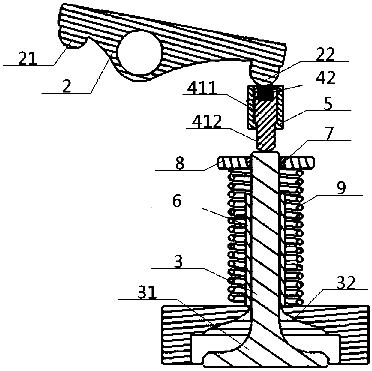 A thimble type anti-air valve eccentric wear gas distribution mechanism and its use method