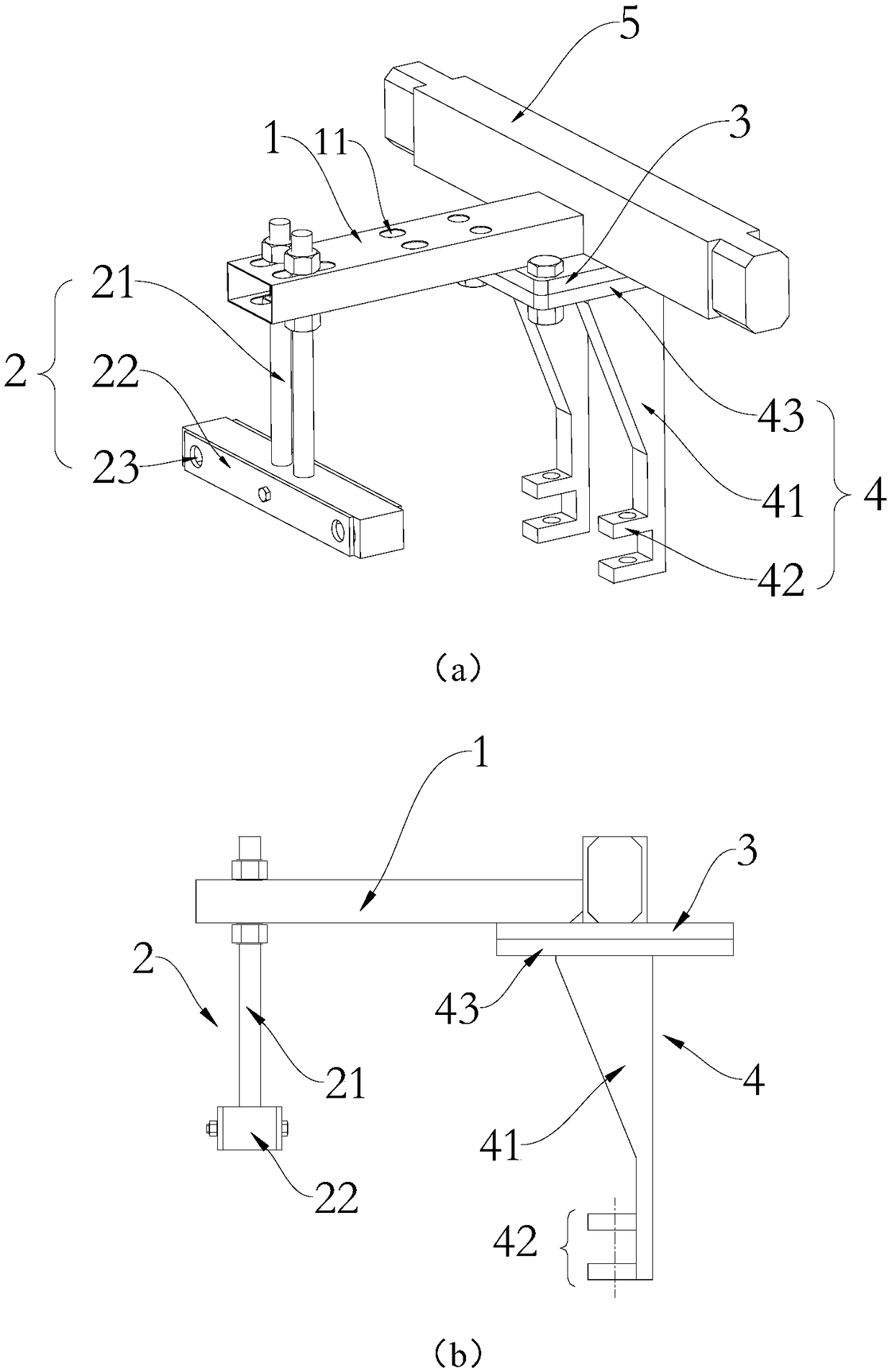 Clamp unit hoisting component and clamp unit test device comprising same