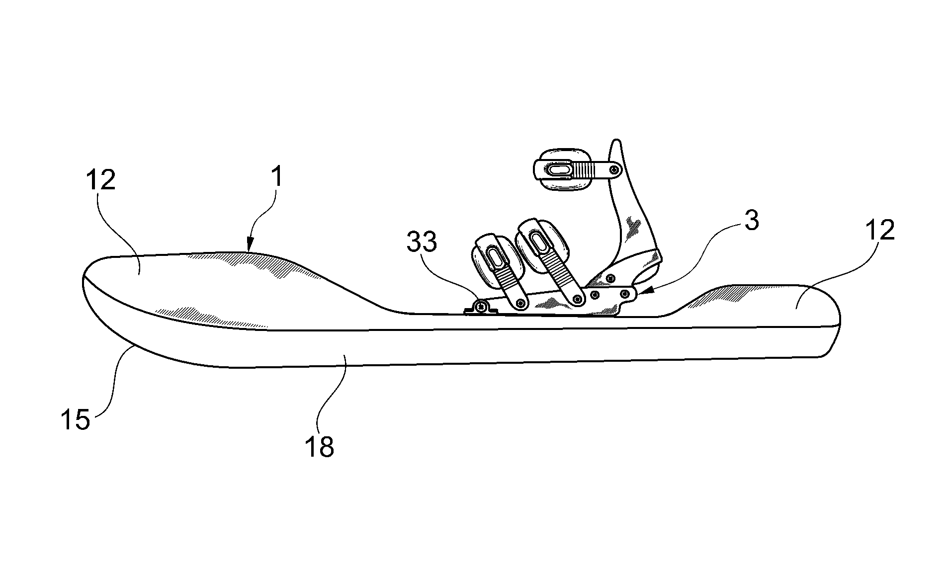 Snowshoe-ski that allows user to glide downhill as well as climb