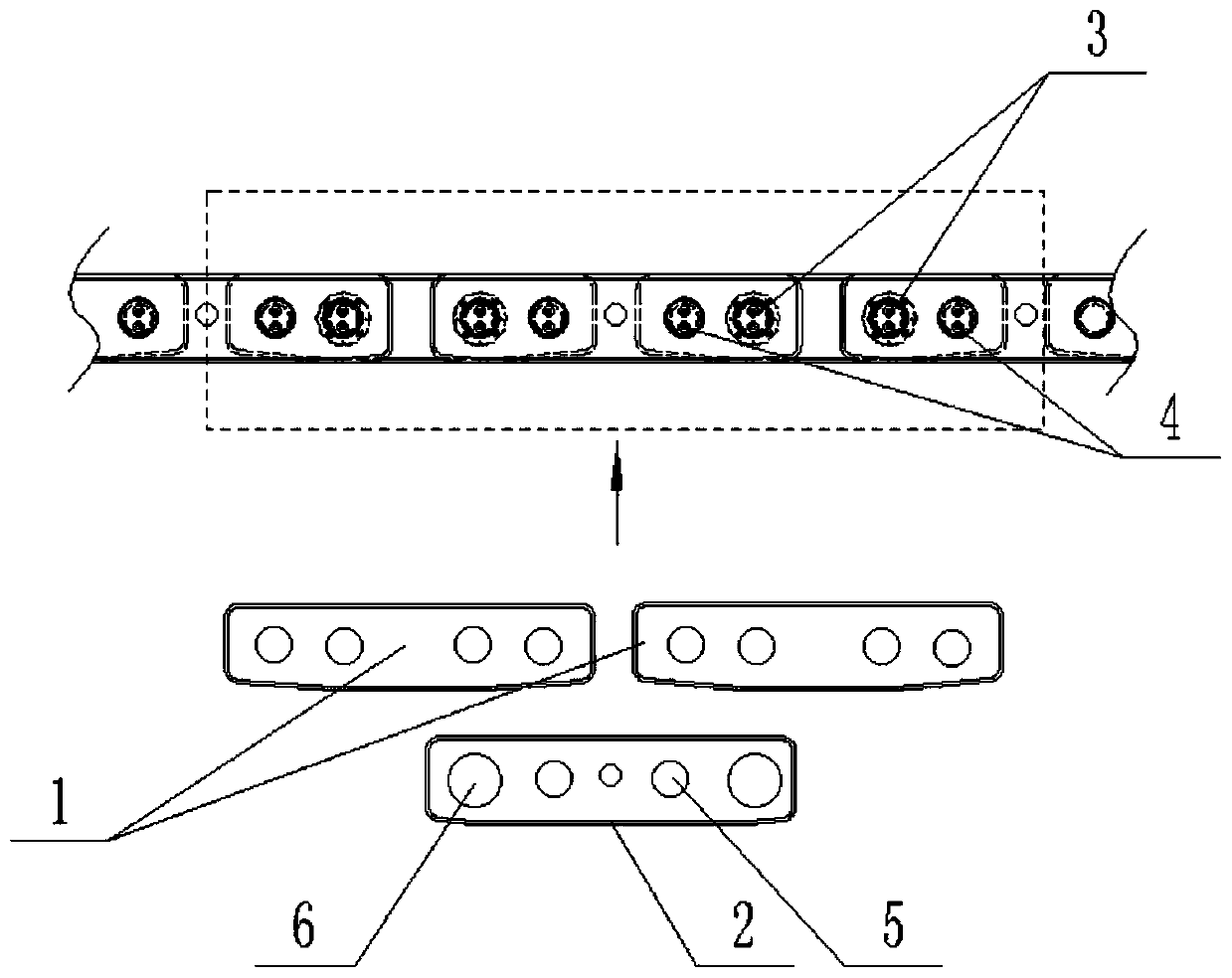 Dummy bar arc starting structure and working method thereof