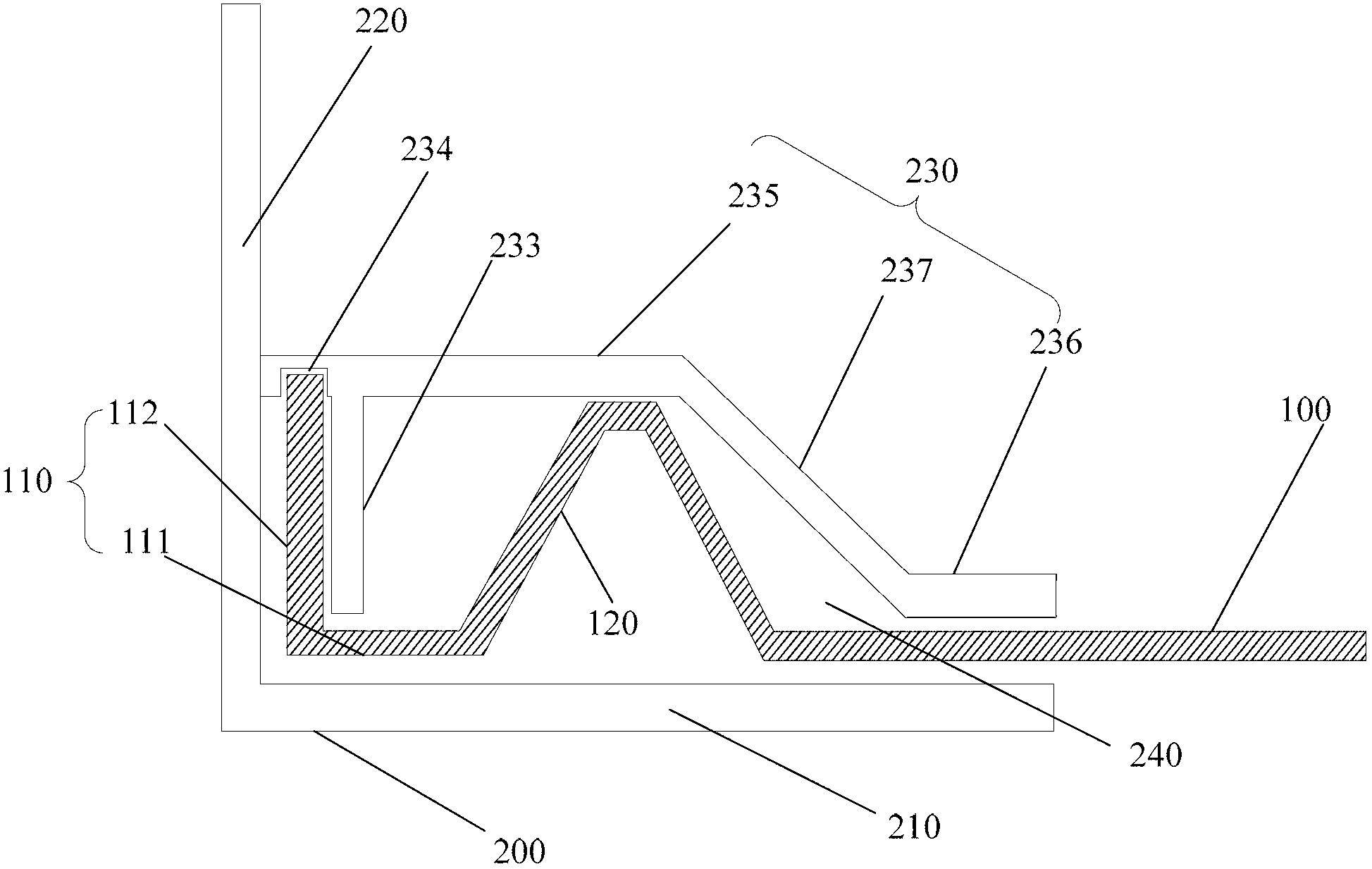 Large-size backlight module backboard splicing structure and LCD device