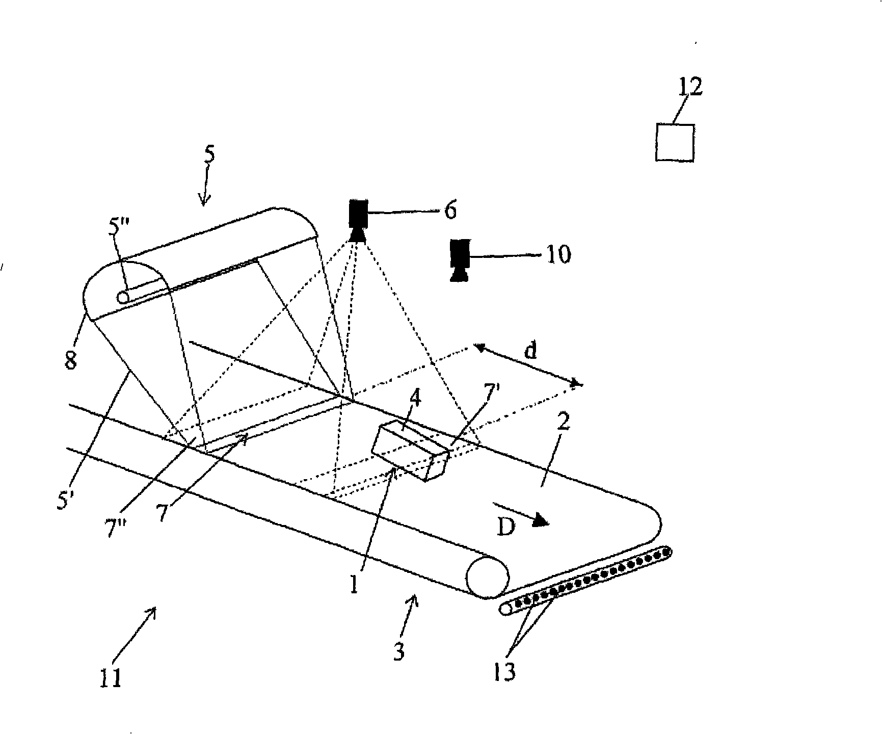 Method and machine for automatically inspecting and sorting objects according to their thickness
