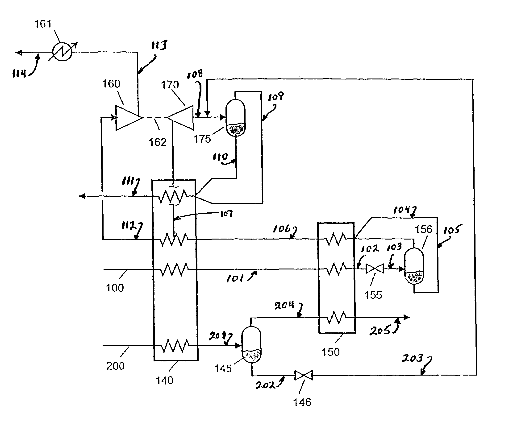 Method for providing cooling for gas liquefaction