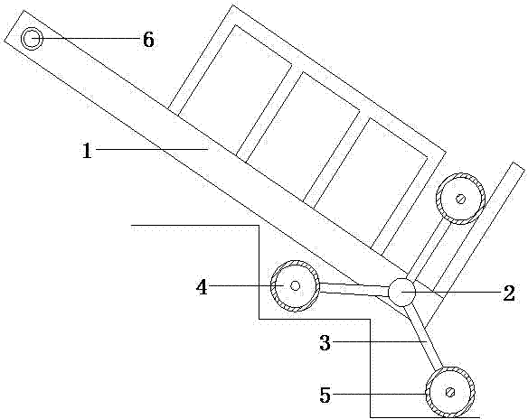 Handling tool applicable to stairs