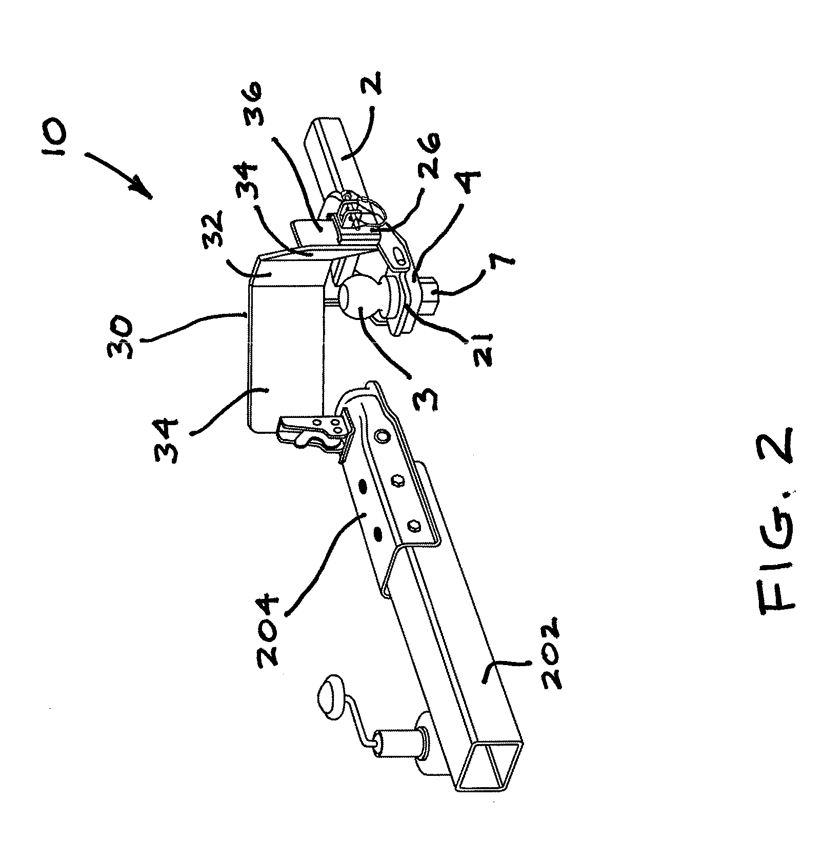 Combined trailer hitch coupler guide and securement assembly and method