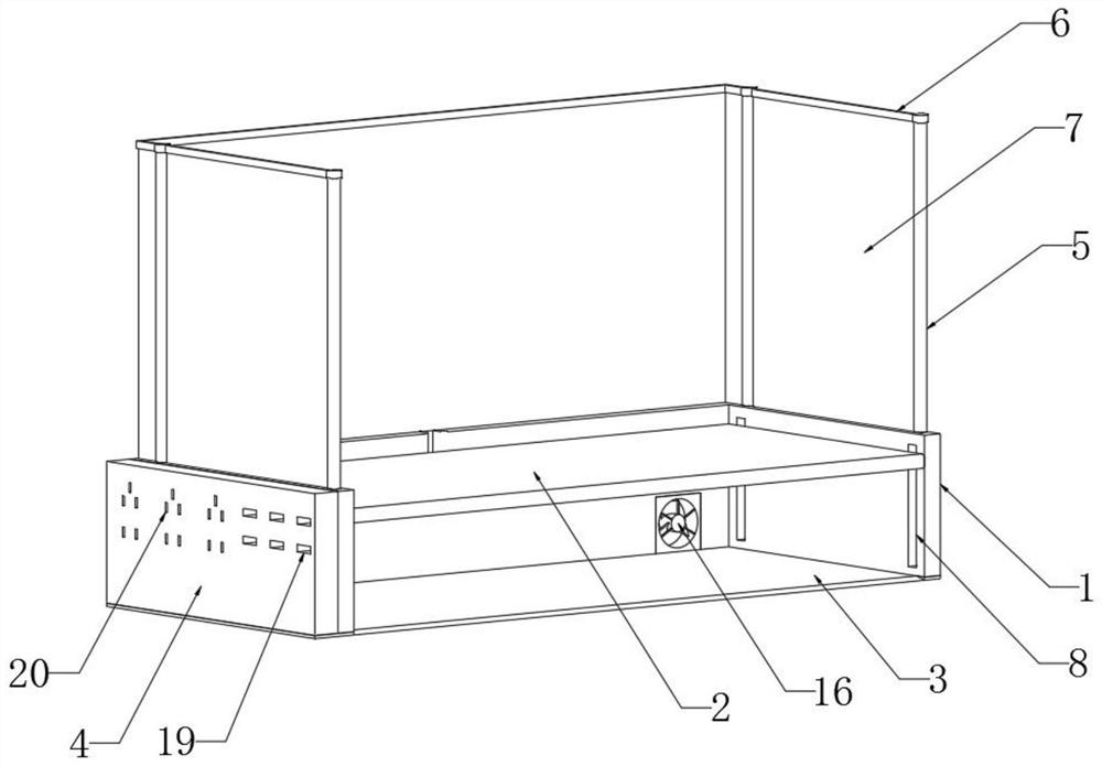 Computer support with desktop use space expanding function