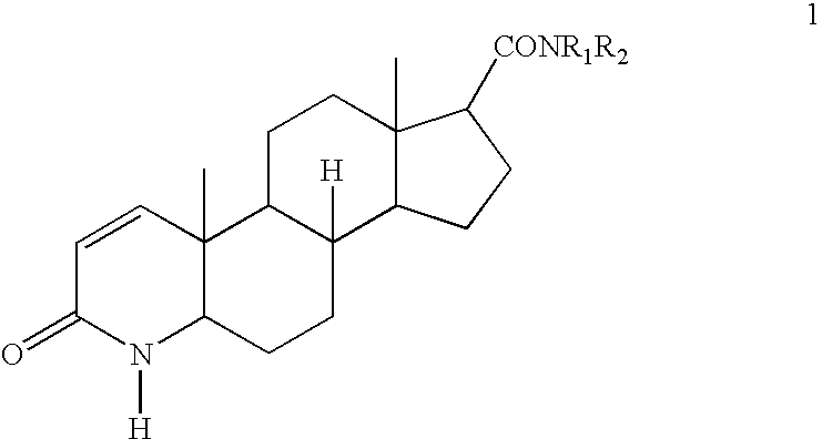 Process for the preparation of 17-N-substituted-carbamoyl-4-aza-androst-1-en-3-ones