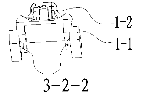 Detachable connecting device and corresponding connecting device of wire harness connector and buckle