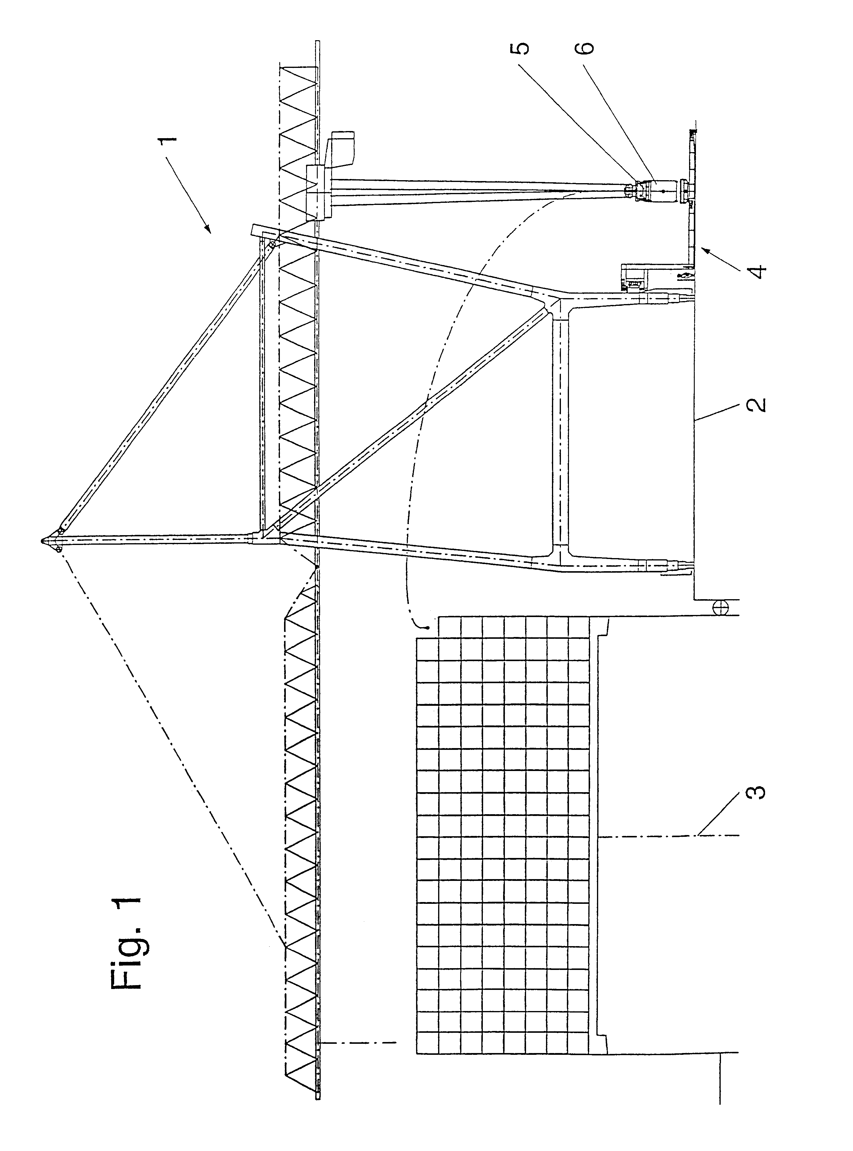 Loading device for ISO containers