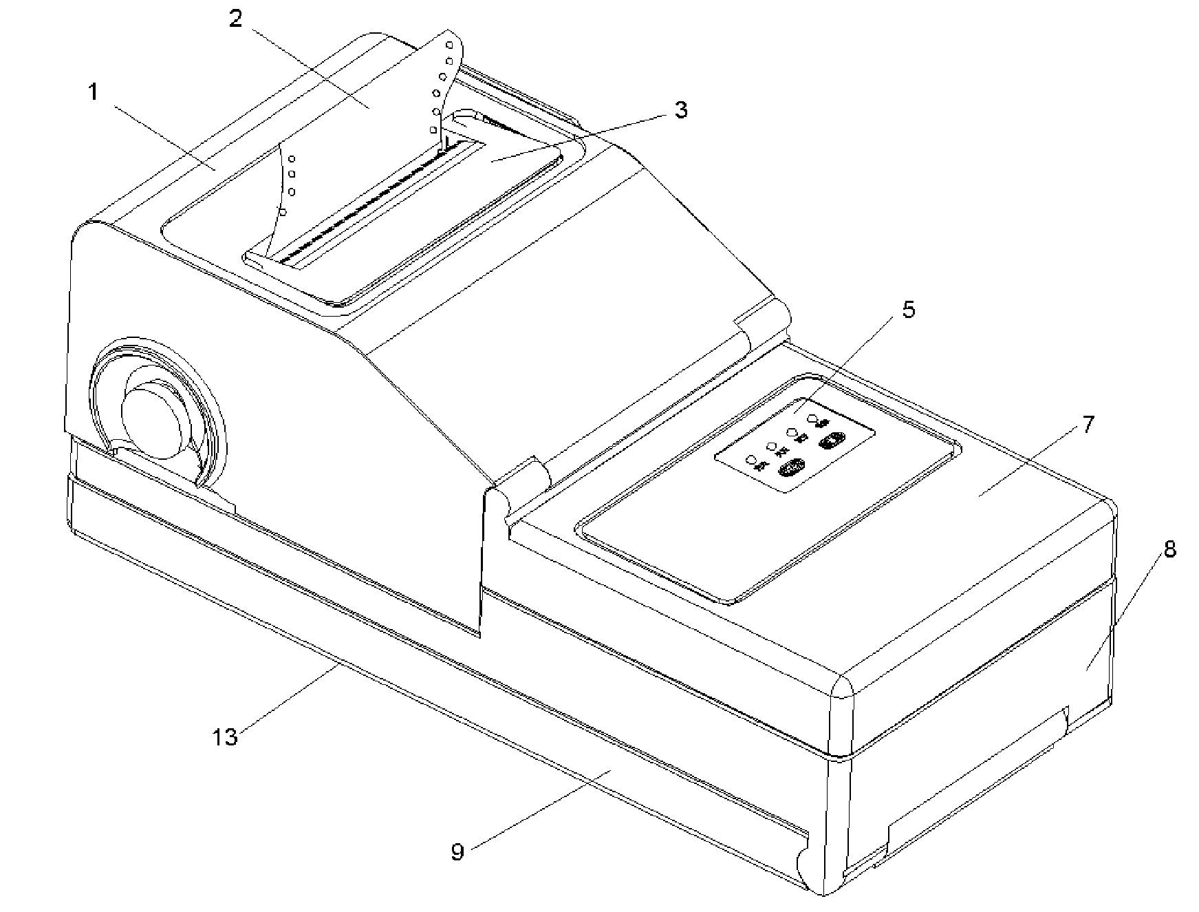 Receipt pressing and rolling device of receipt printer and portable receipt printer provided with same and use method