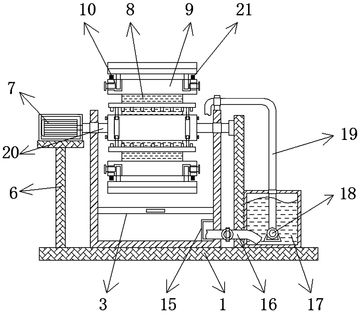 Panel soaking device for panel furniture processing