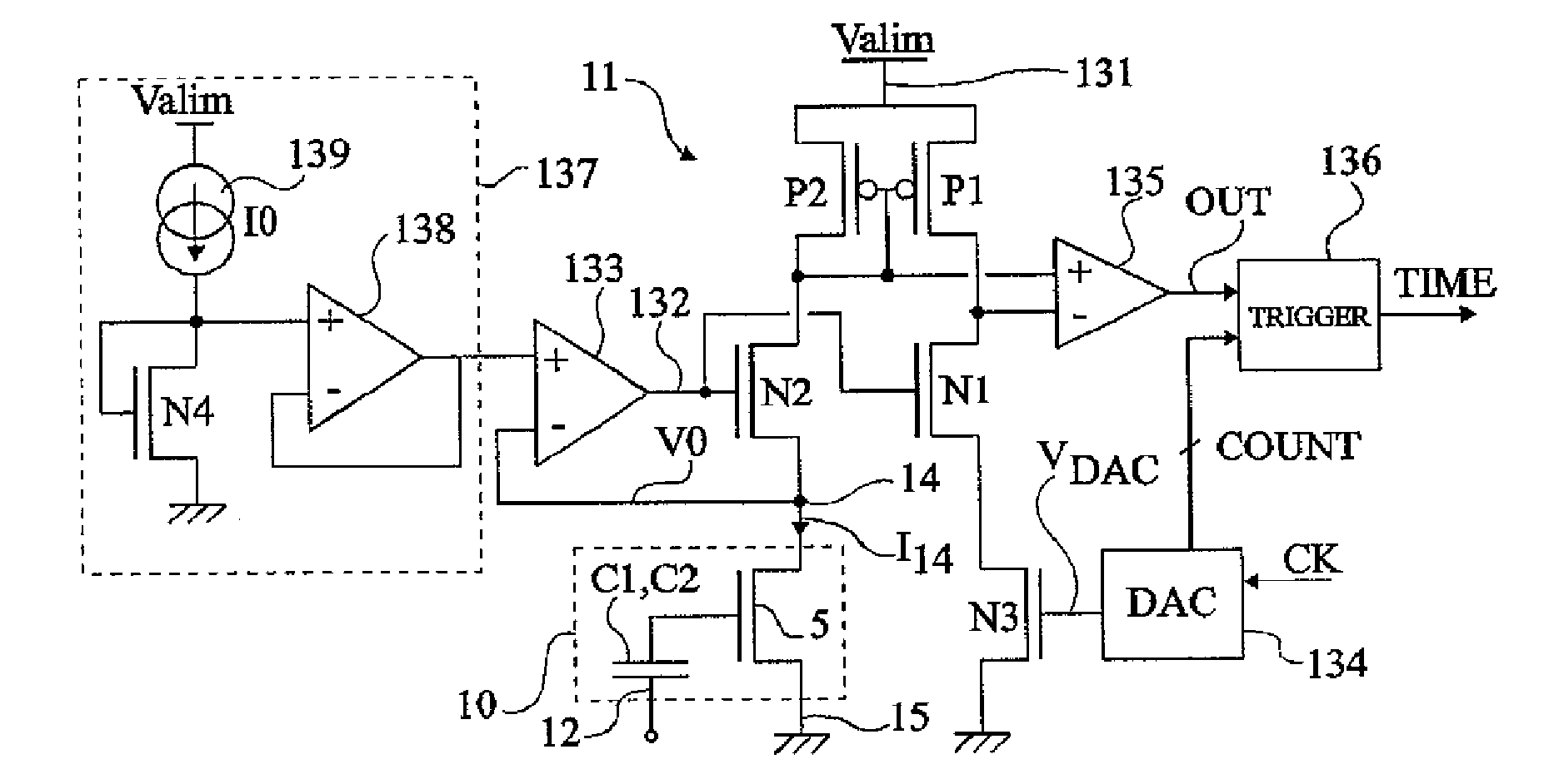 Eeprom charge retention circuit for time measurement