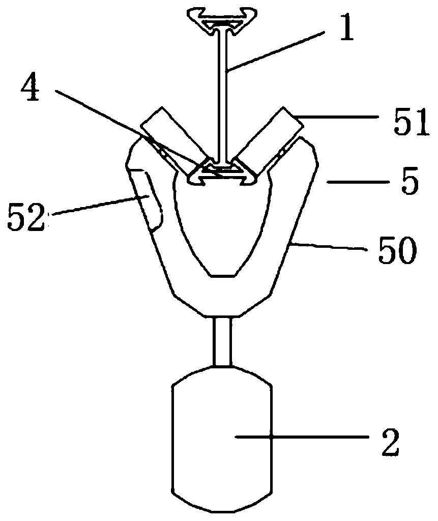 A hanging brush-driven rail freight system