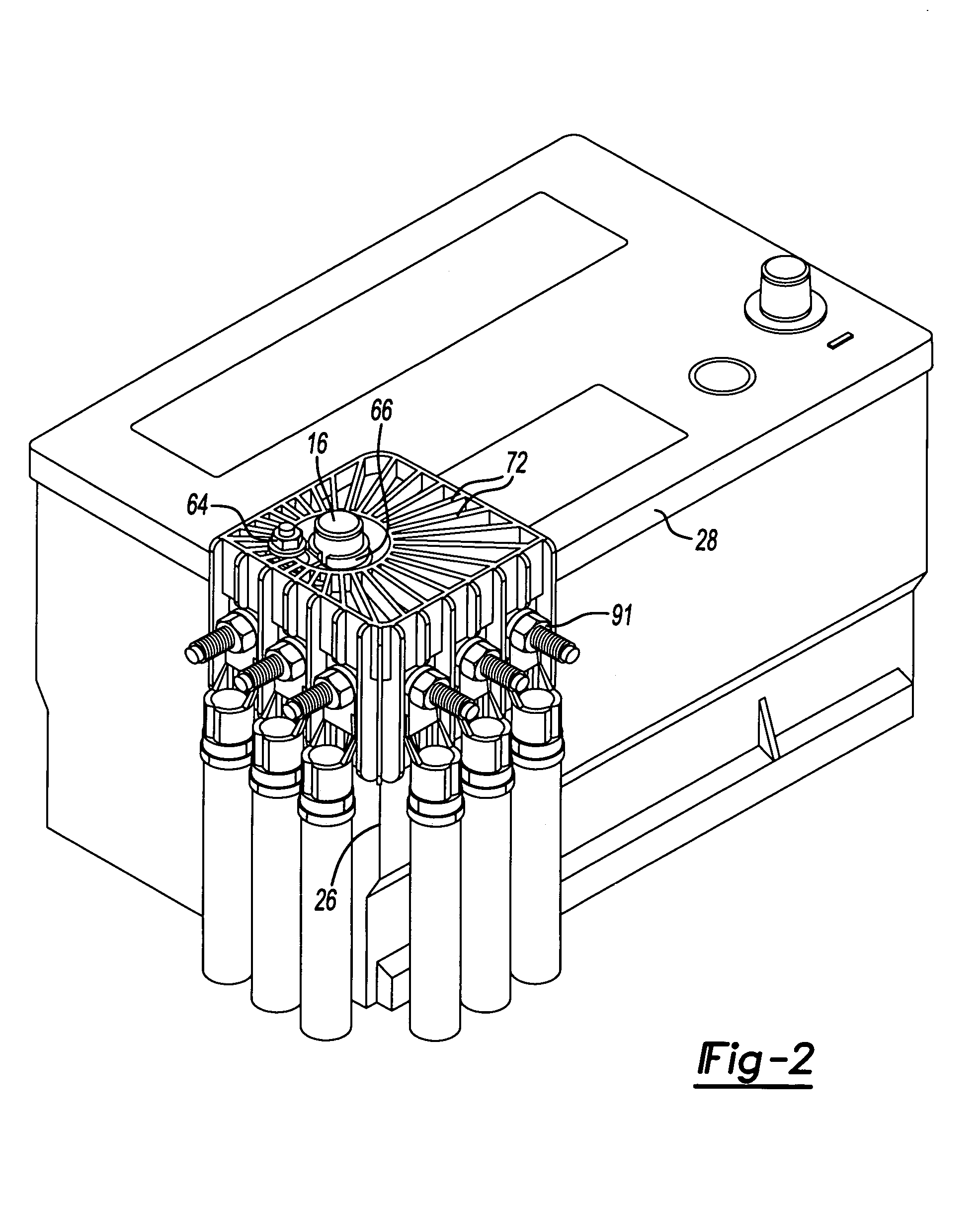 Corner-mounted battery fuse