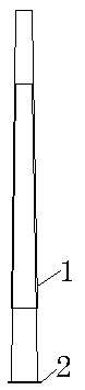 Direct-embedded power rod bottom strip split type structure