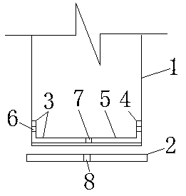 Direct-embedded power rod bottom strip split type structure
