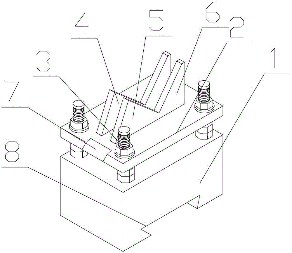 Boring machine key milling bracket