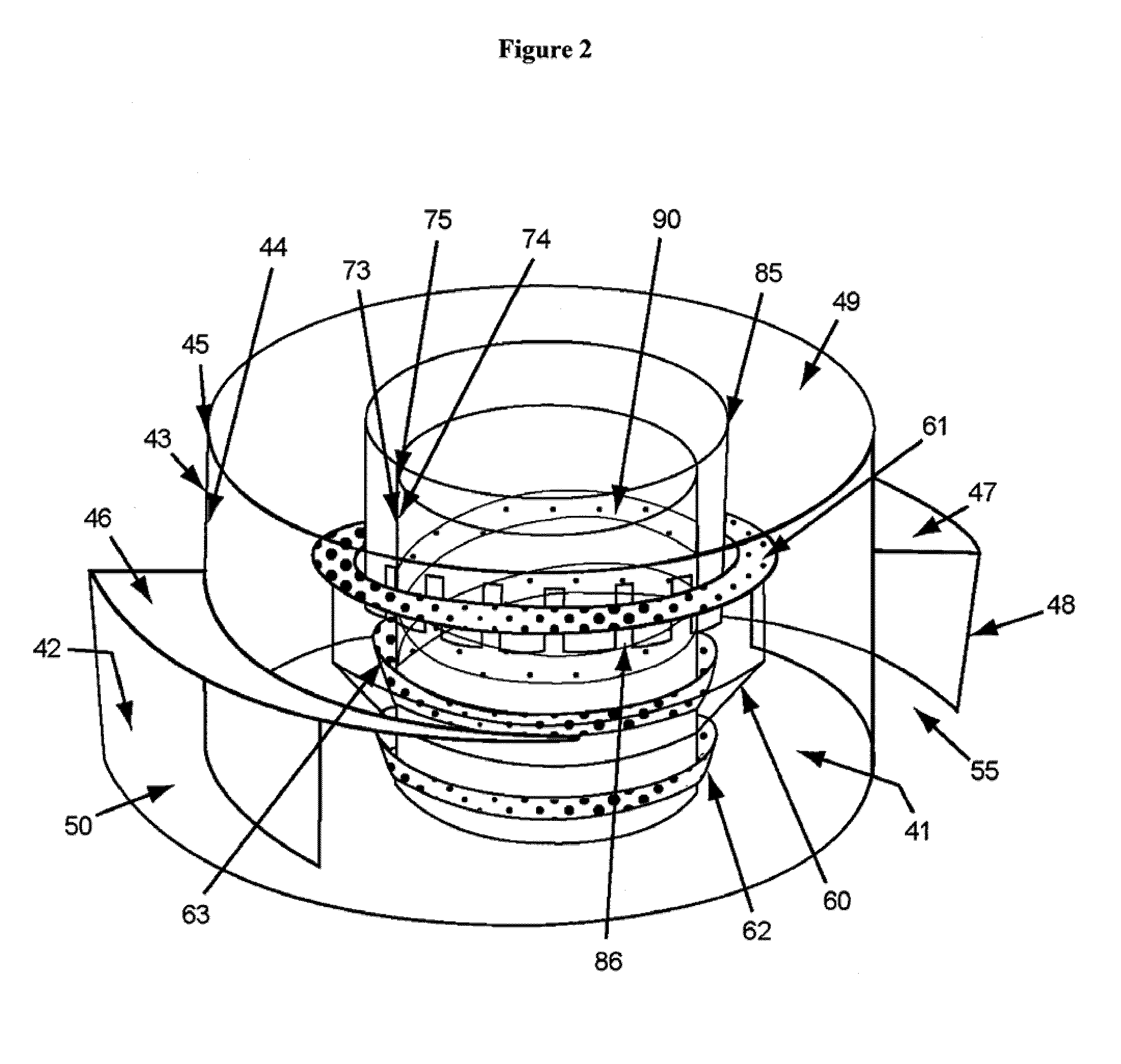 Mixing device for a down-flow reactor