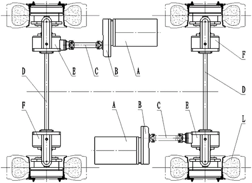 Heavy shuttle car hub driving system integrating differential respective drive and wet-type brake