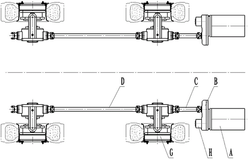 Heavy shuttle car hub driving system integrating differential respective drive and wet-type brake