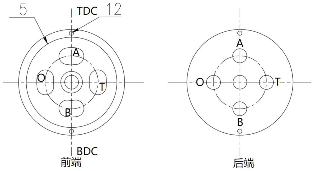 A four-way hydraulic transformer with shaft distribution structure