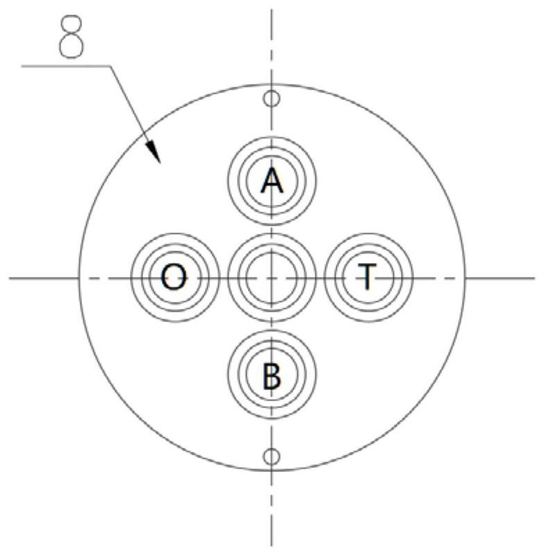 A four-way hydraulic transformer with shaft distribution structure