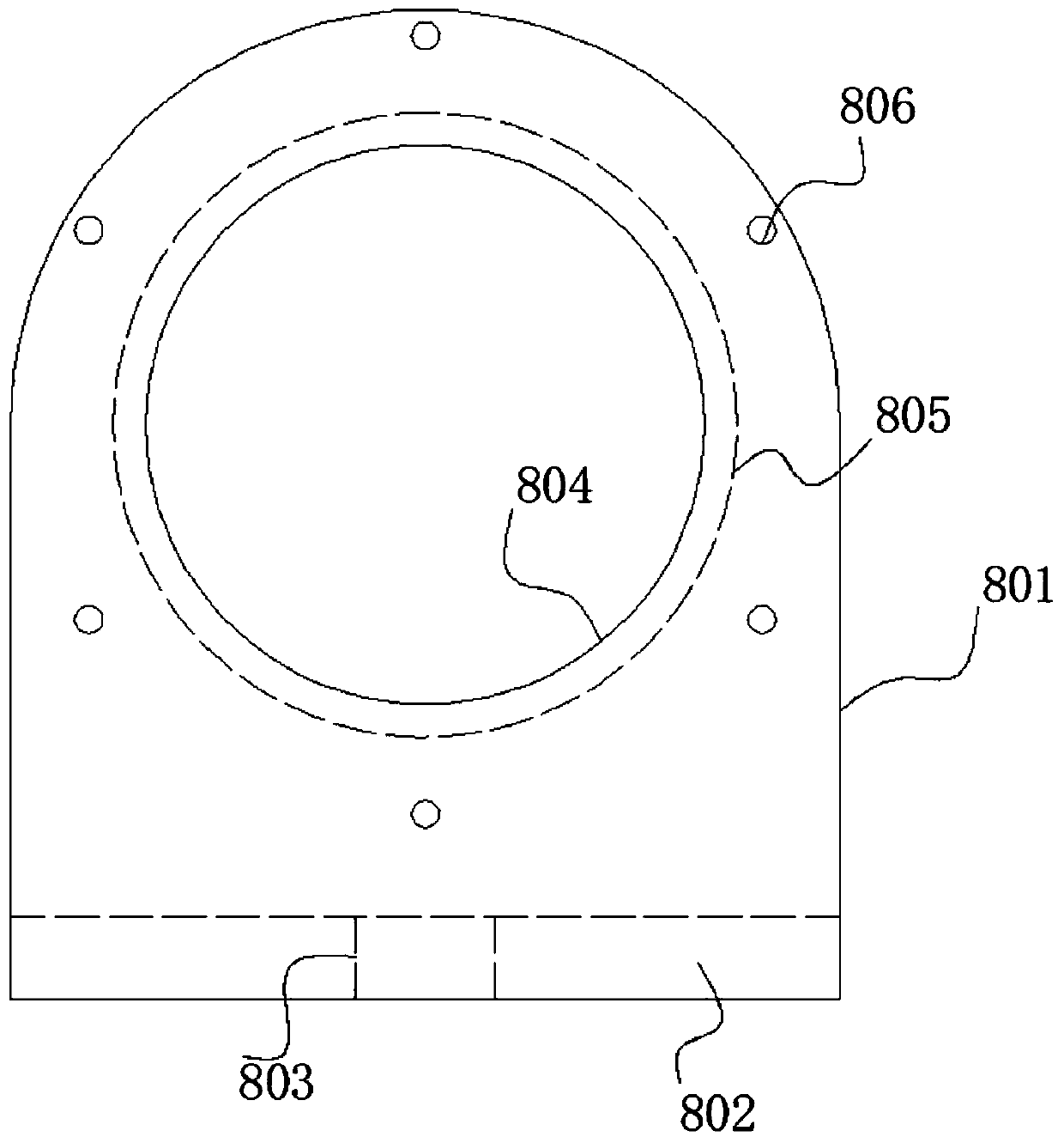 Auxiliary equipment for hole forming of motor shell