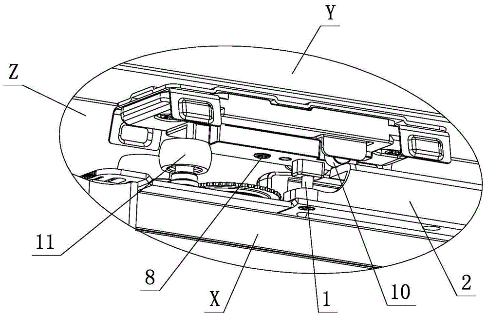 Anti-fall retaining mechanism for moving parts of furniture