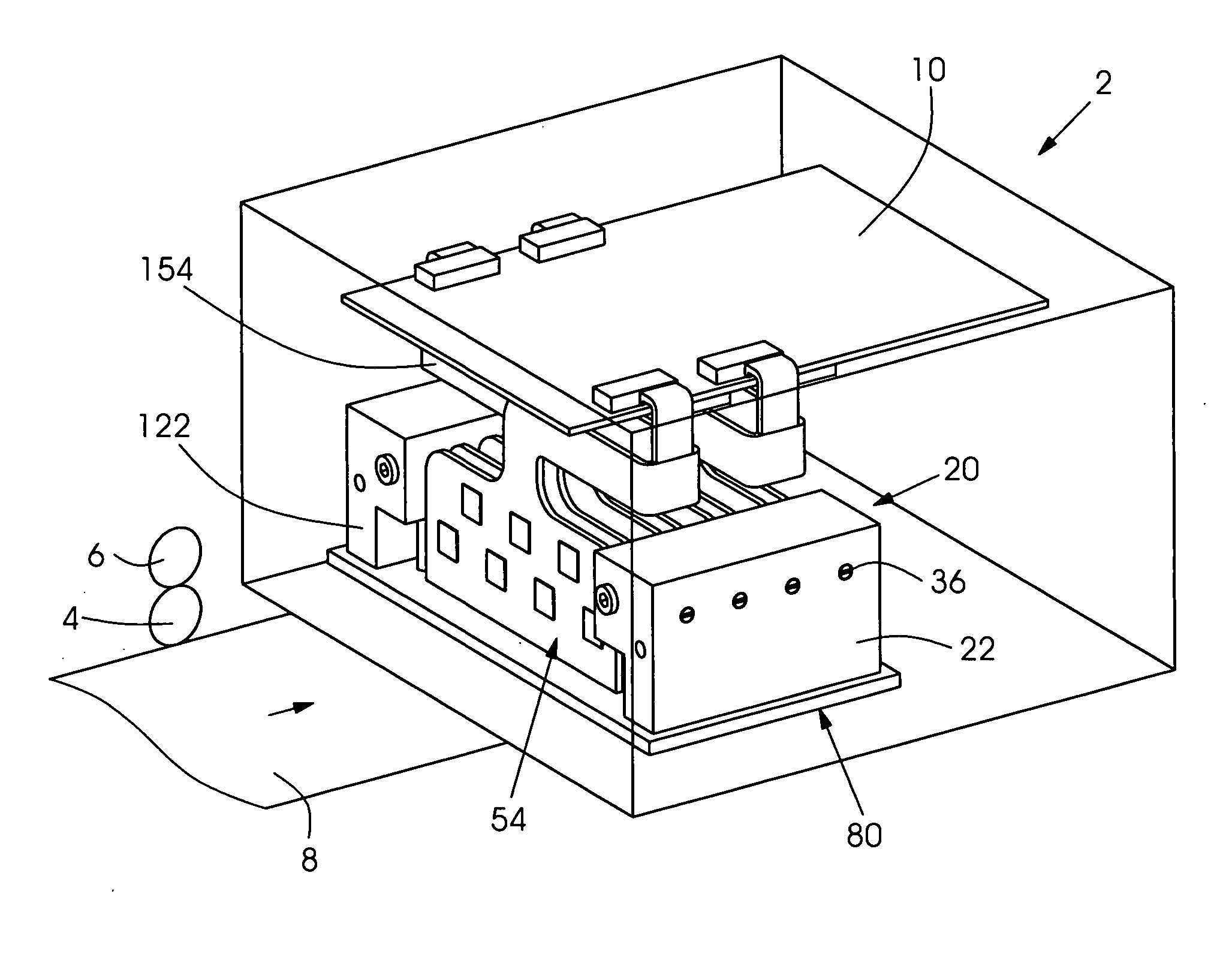 Ink jet device with individual shut-off