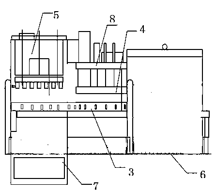Forming machine for foaming polyphenyl sandwich composite thermal-insulation building block subjected to molding at later stage