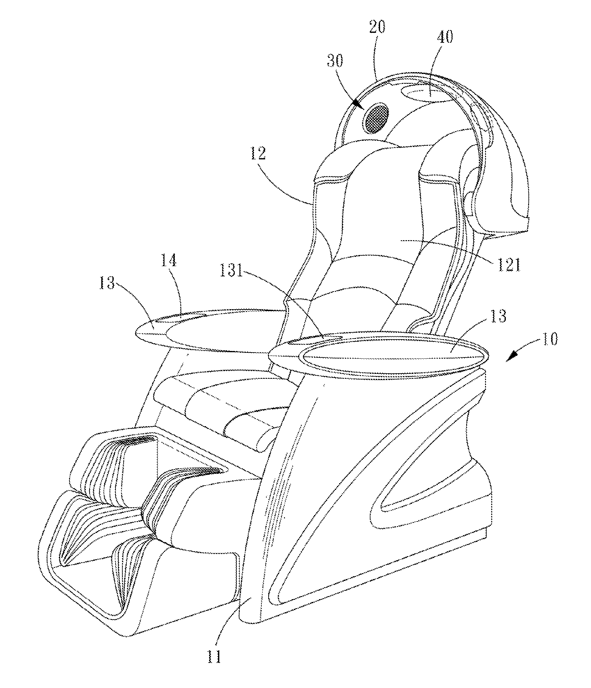 Massage Chair With Function of Stress Relaxation and Sleep Inducing