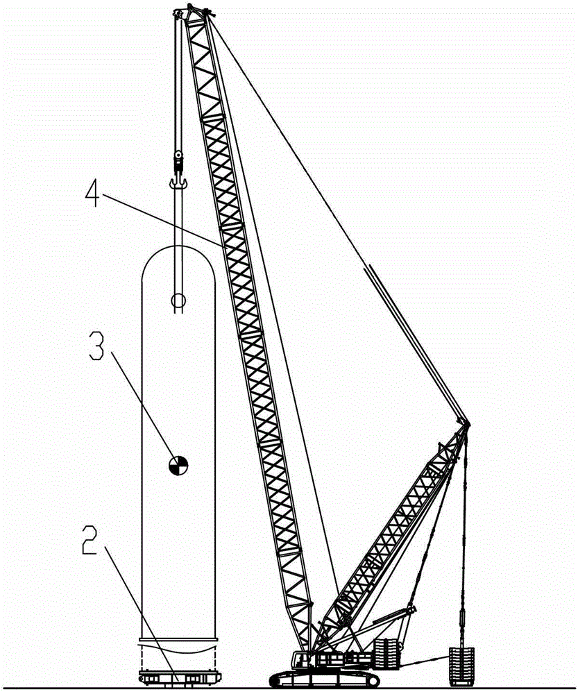 Tail device and tail dragging method