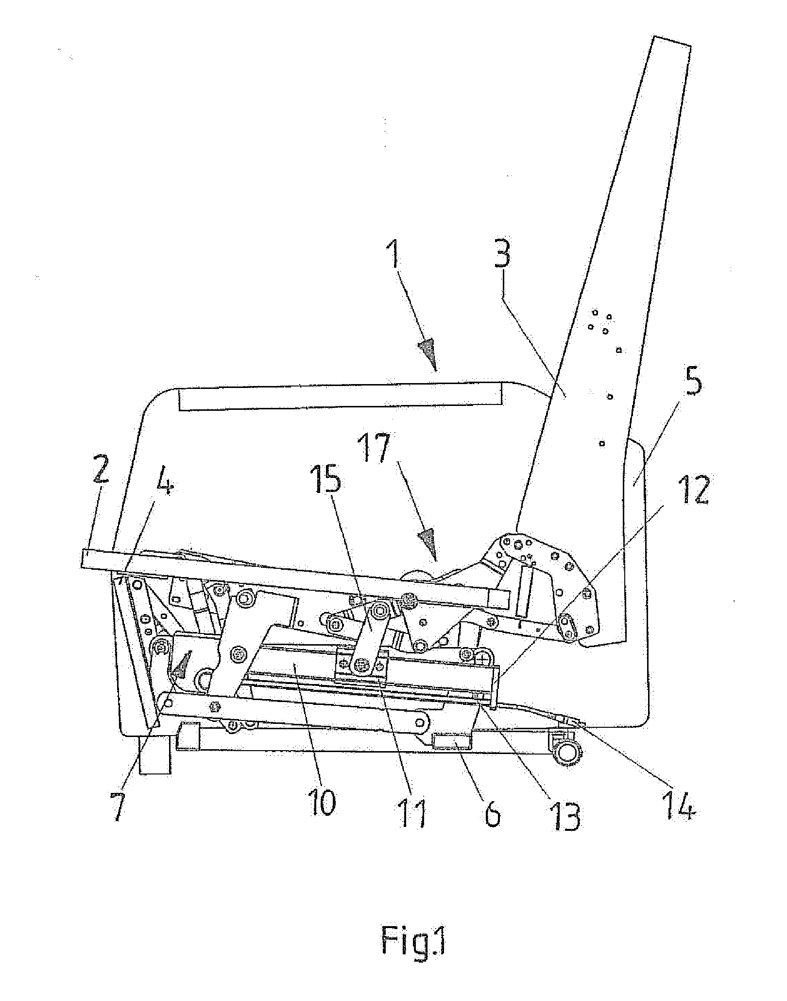 Chair or couch with motor-driven movable parts