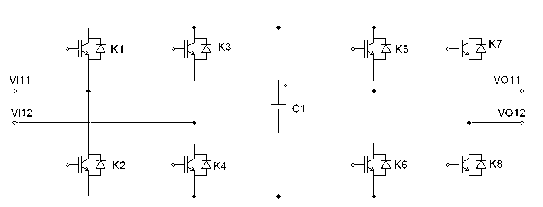 Four-quadrant cascade high-voltage frequency conversion device