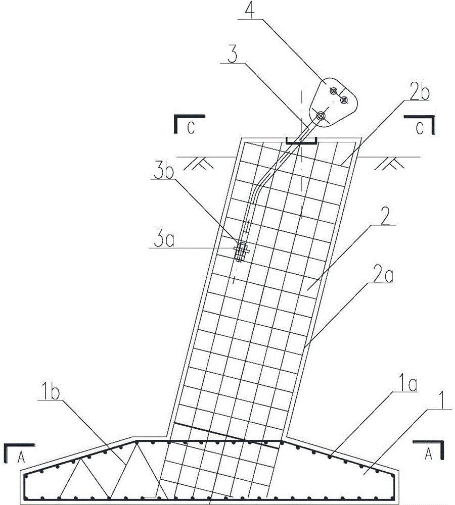 Basic structure for extra-high-voltage single-column guyed tower V-shaped stayguys
