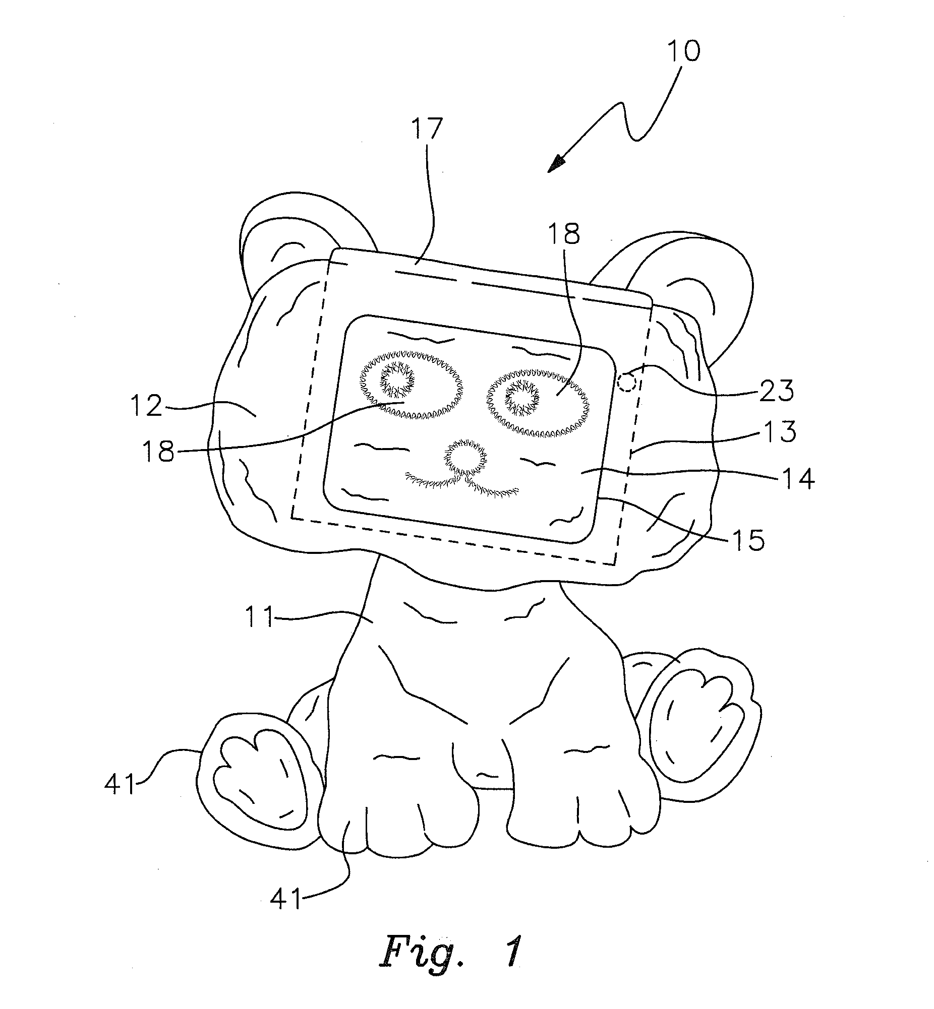 Figurine toy in combination with a portable, removable wireless computer device having a visual display screen