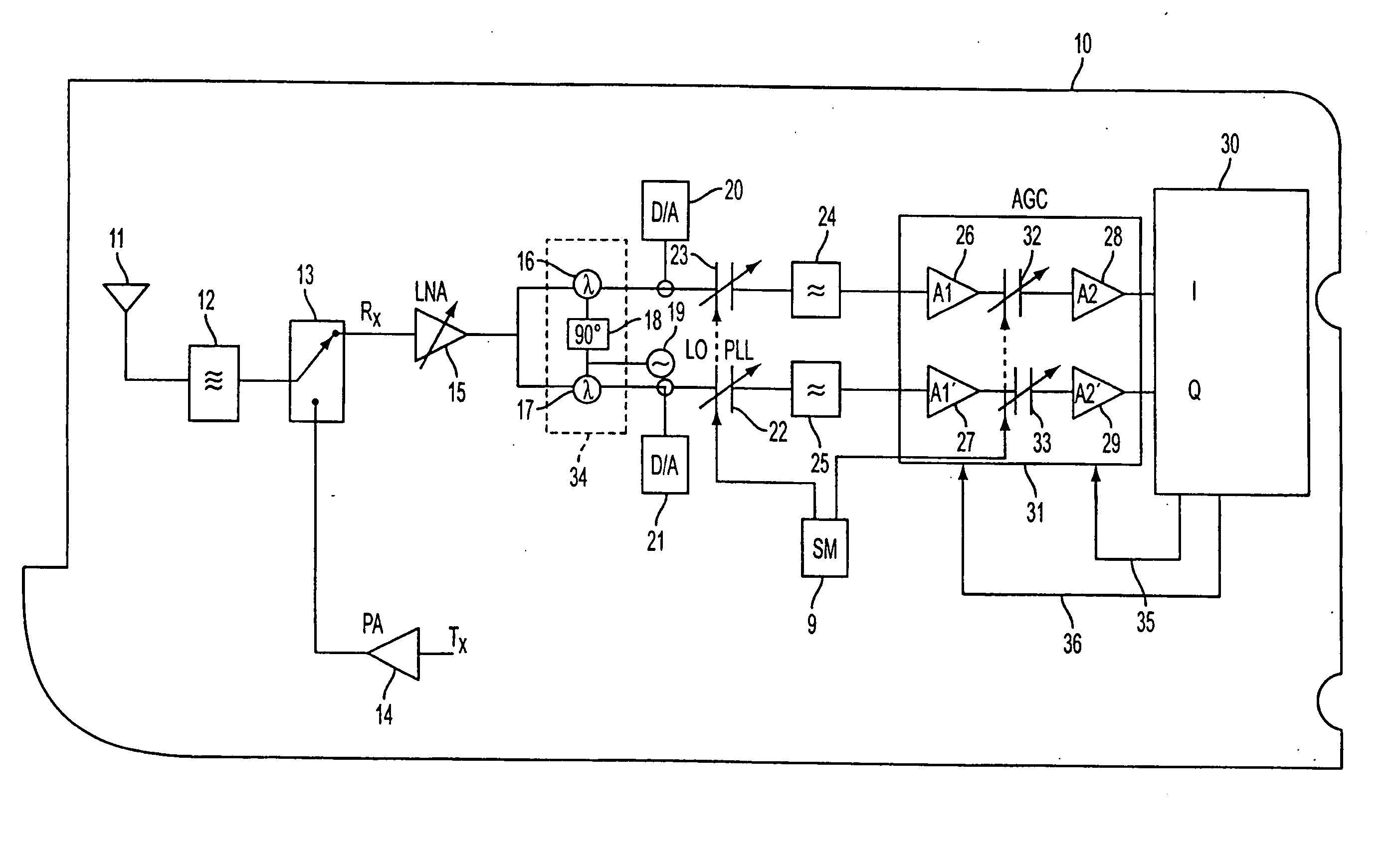 DC offset cancellation in a zero IF receiver