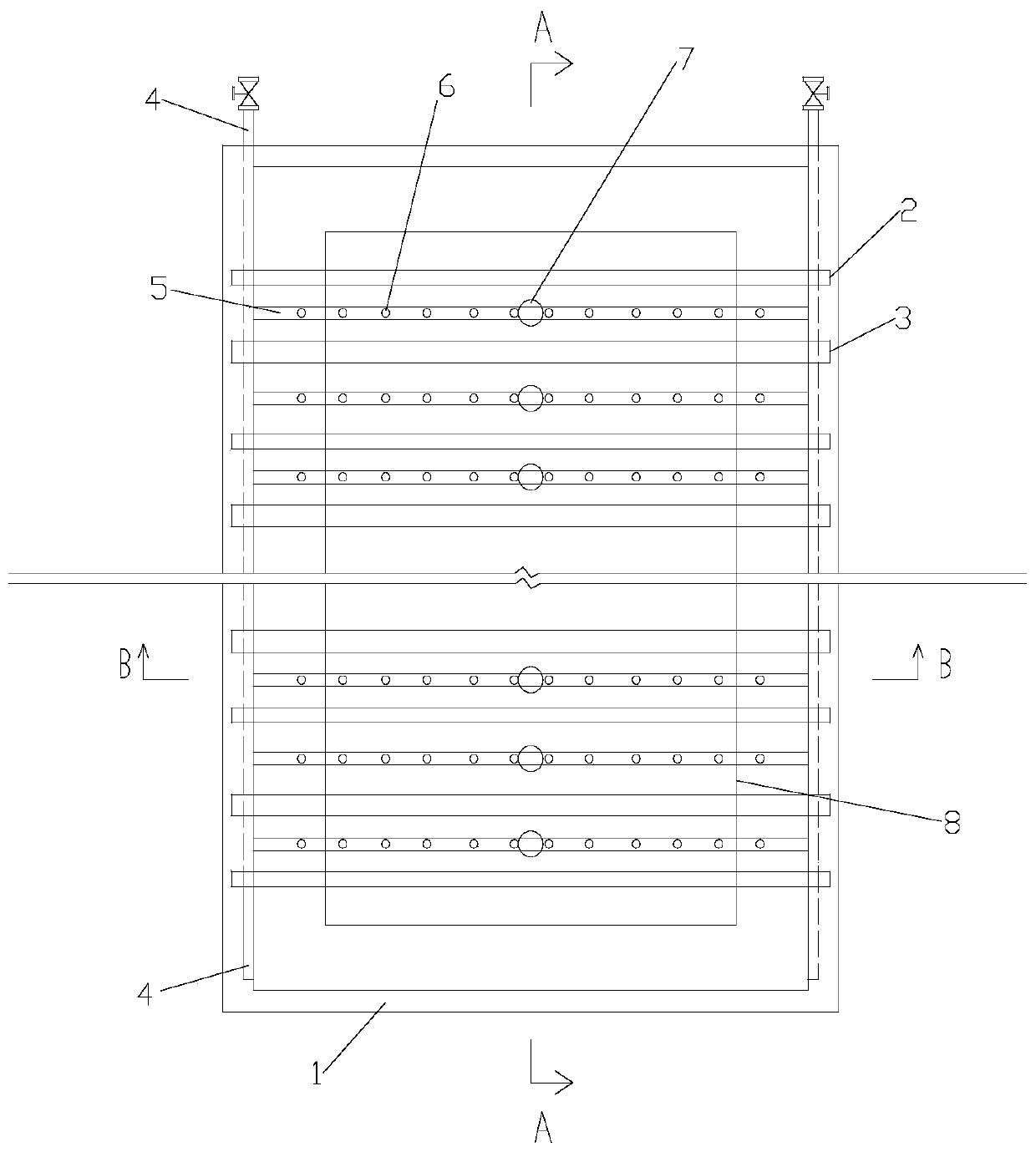 Electrolytic cell with uniform vertical inflowing feeding