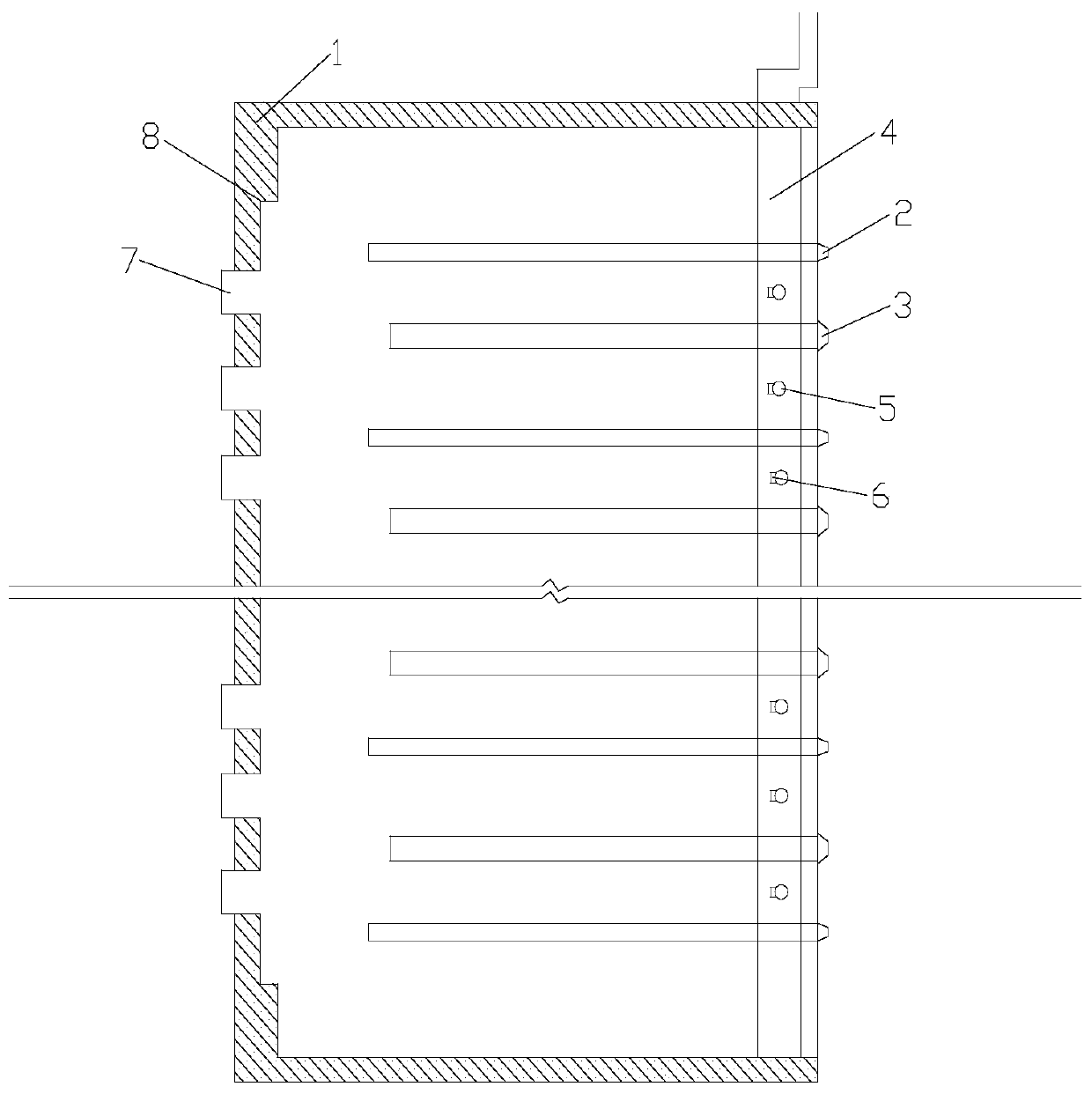 Electrolytic cell with uniform vertical inflowing feeding