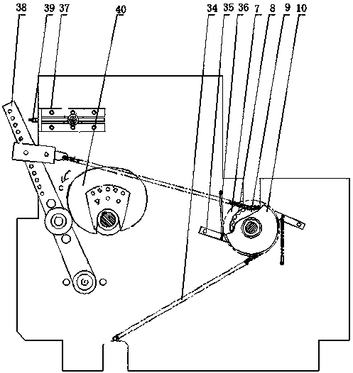 A large mesh device for a textile machine