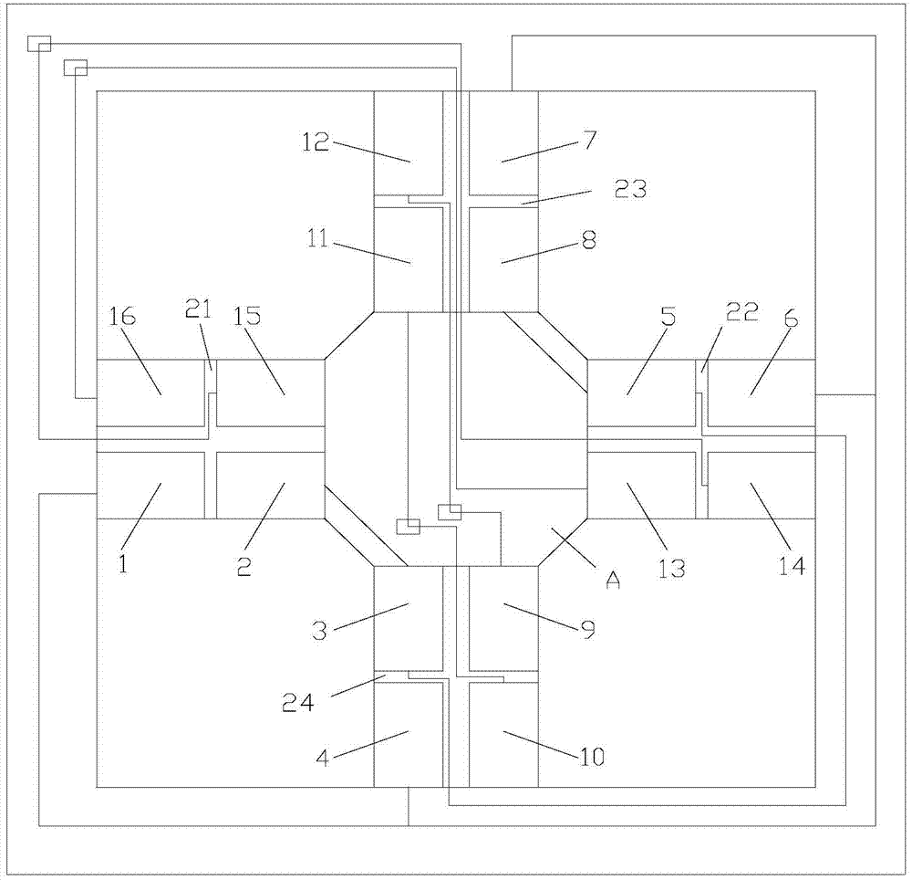 Three-axis piezoelectric accelerometer