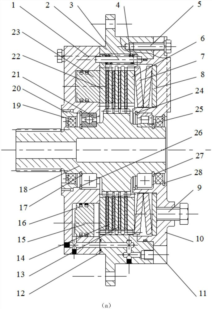 A travel-stationary integrated wet brake with adjustable separation gap