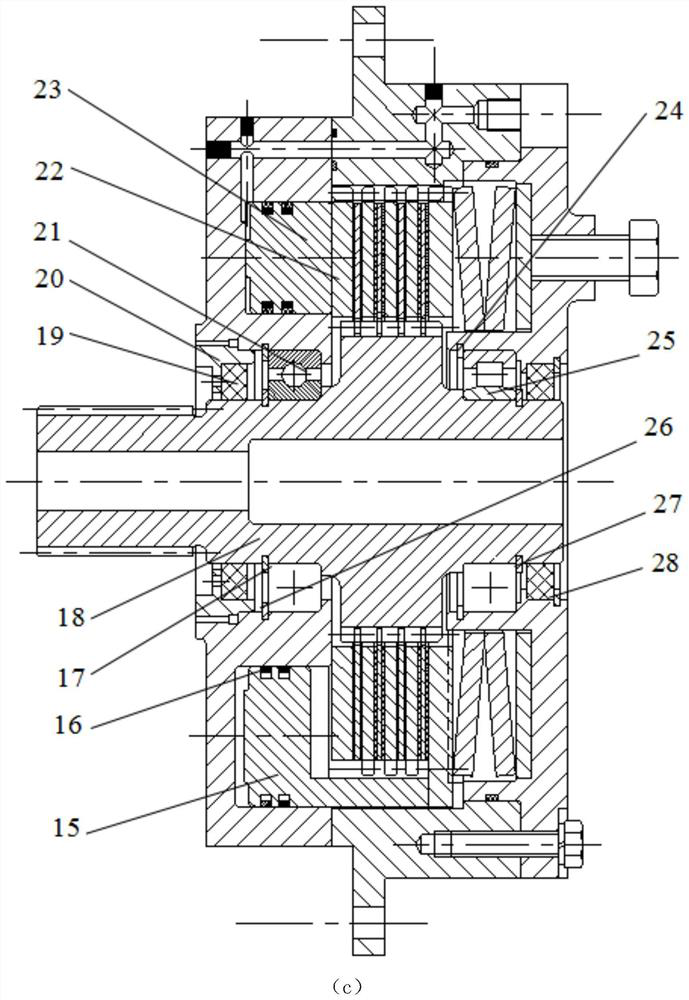 A travel-stationary integrated wet brake with adjustable separation gap