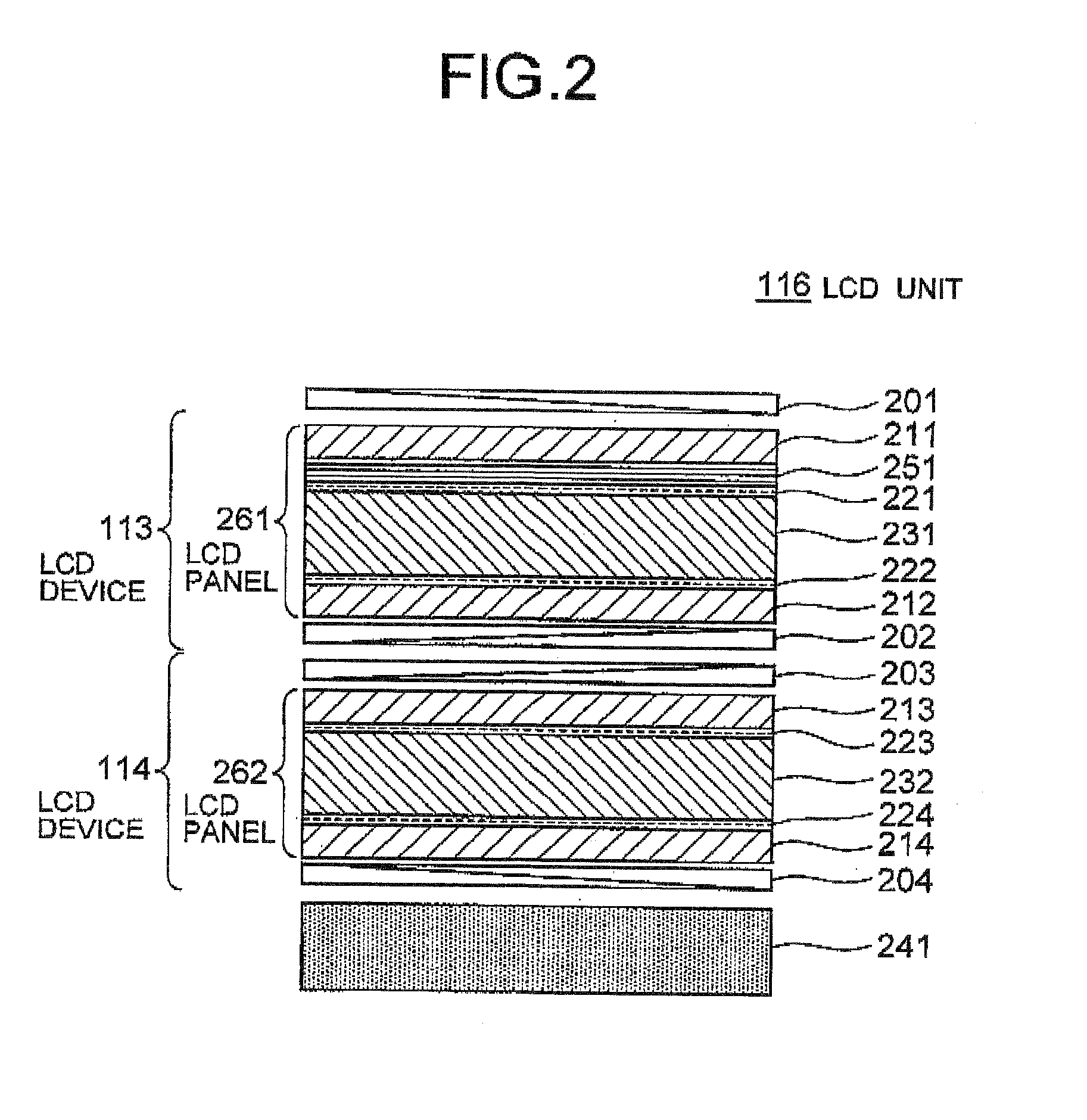 Liquid crystal display unit and system including a plurality of stacked display devices, and drive circuit