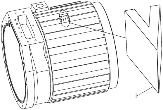 V-shaped spoiler of cooling water jacket of synchronous reluctance motor for vessel