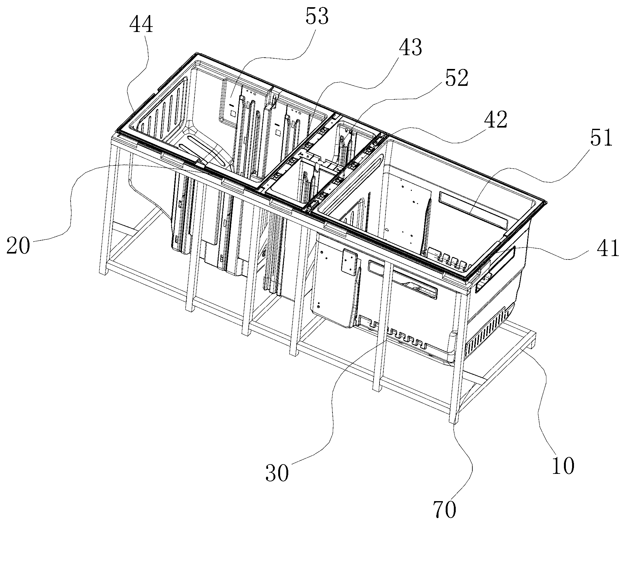 Suspending tool for assembling refrigerator inner boxes