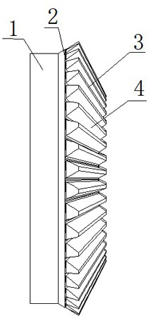 End face driving bevel gear tooth-shaped connecting structure