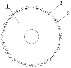 End face driving bevel gear tooth-shaped connecting structure