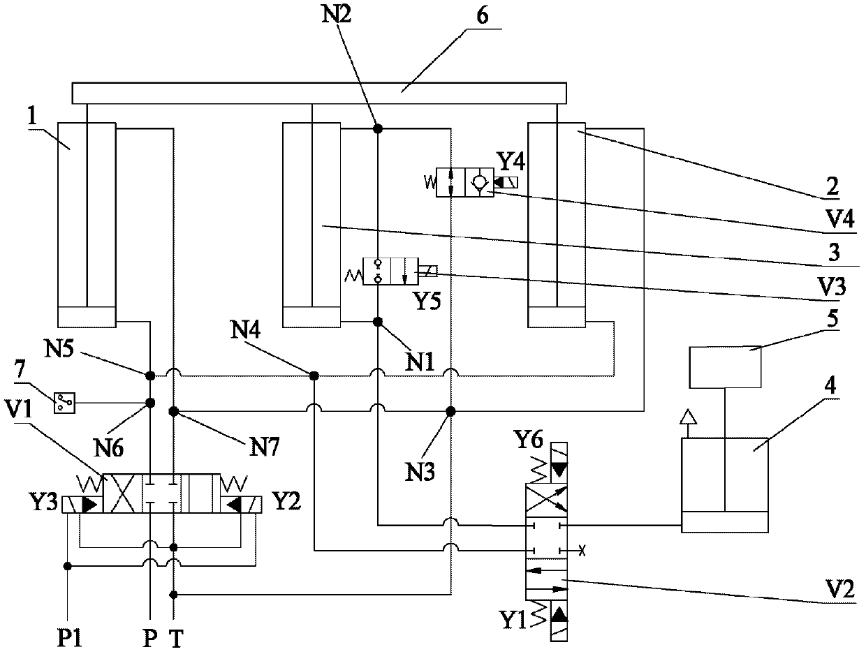 Hydraulic energy-saving system and hydraulic hoisting device