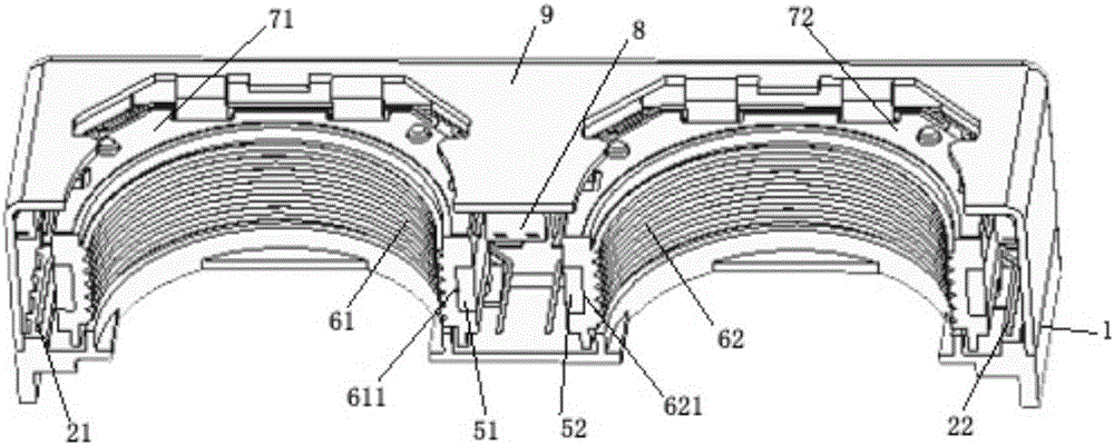 Dual-camera automatic focusing device